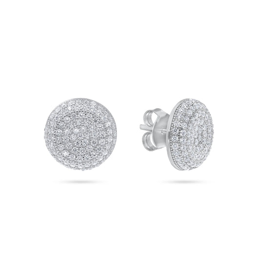 עגיל כסף עגול קעור