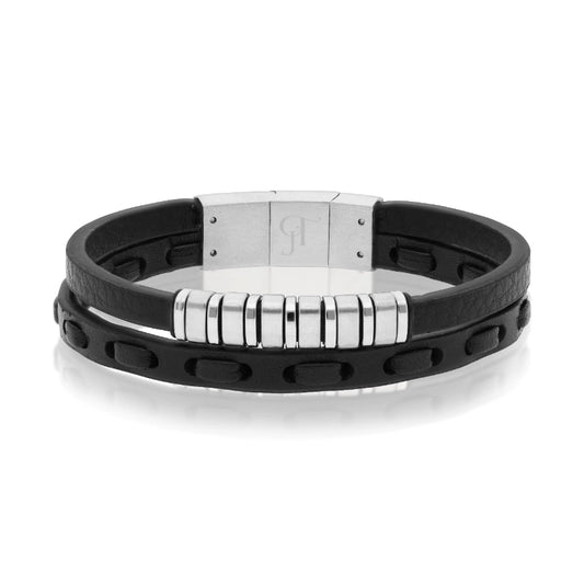 צמיד עור לגבר 2 דגם Urban Bronze