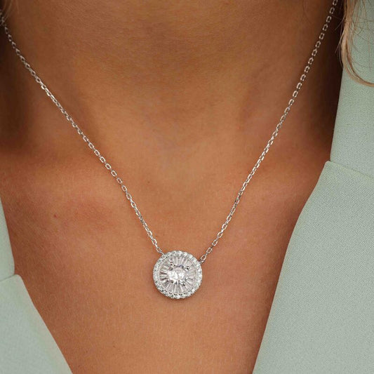 שרשרת כסף תליון סוליטר כוכב