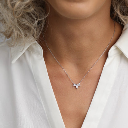 שרשרת כסף עלה מיוחדת