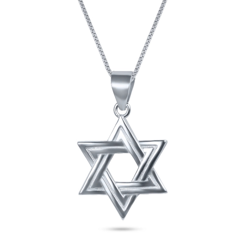 שרשרת כסף מגן דוד מעוצב