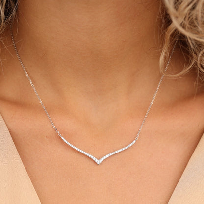 שרשרת כסף תליון משובץ "איב"