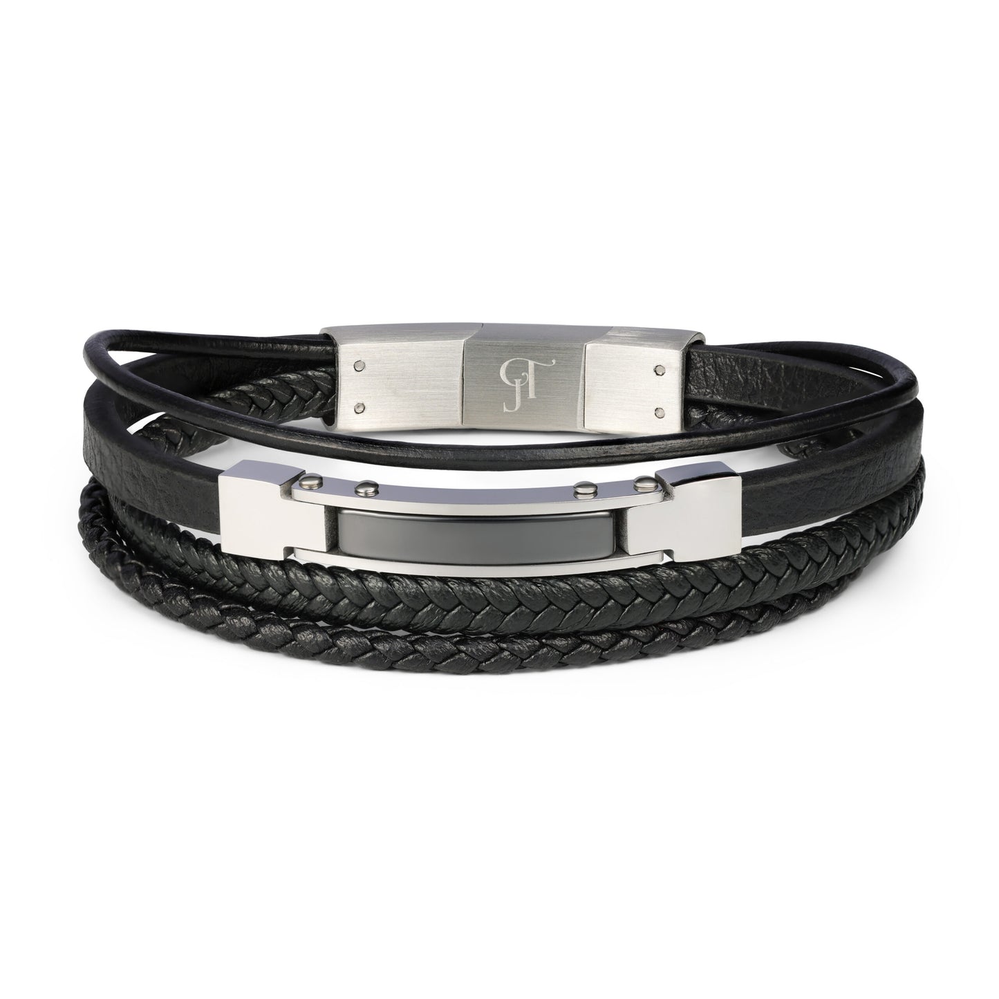 צמיד עור צמה לגבר יוקרתי JETEM