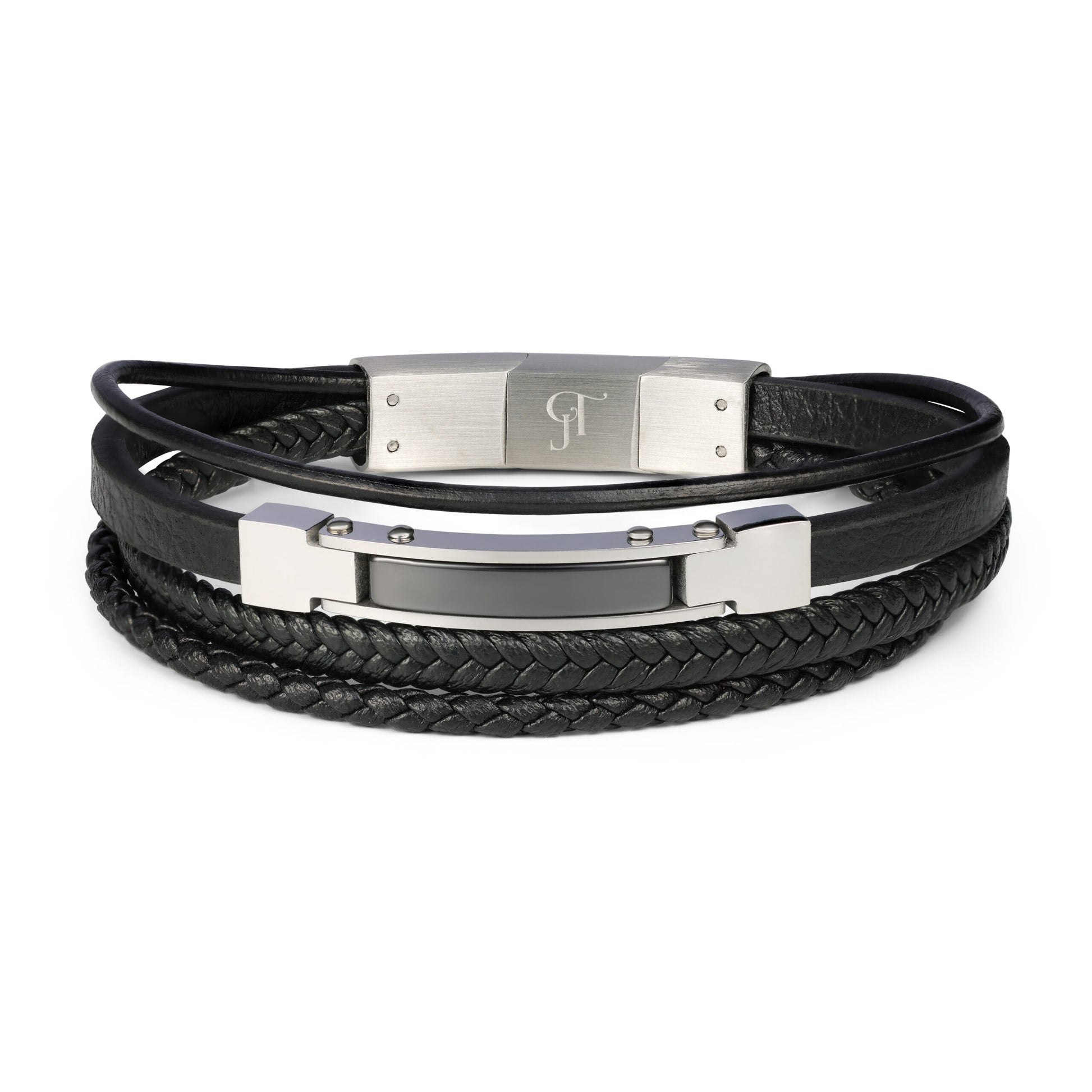 צמיד עור צמה לגבר יוקרתי JETEM