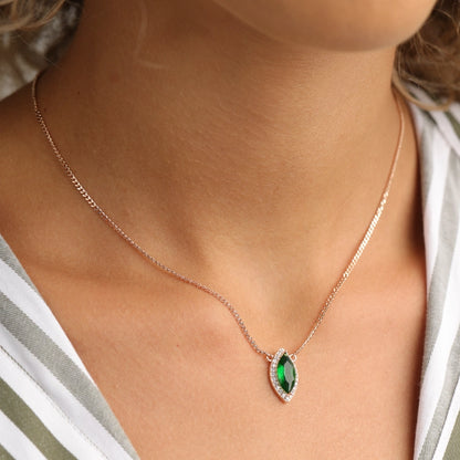 שרשרת כסף ציפוי רוז טיפה