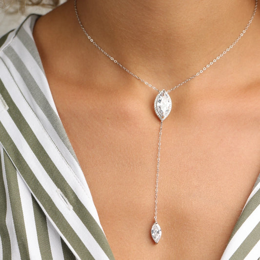 שרשרת כסף עניבה טיפה