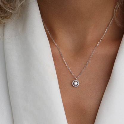 שרשרת כסף סוליטר קטן