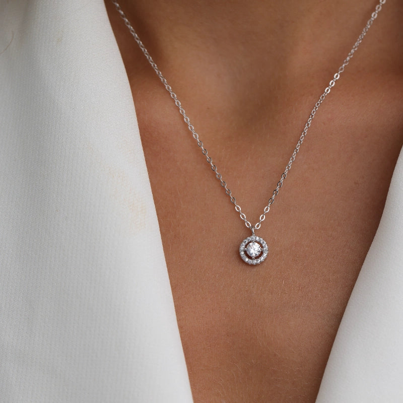 שרשרת כסף סוליטר קטן