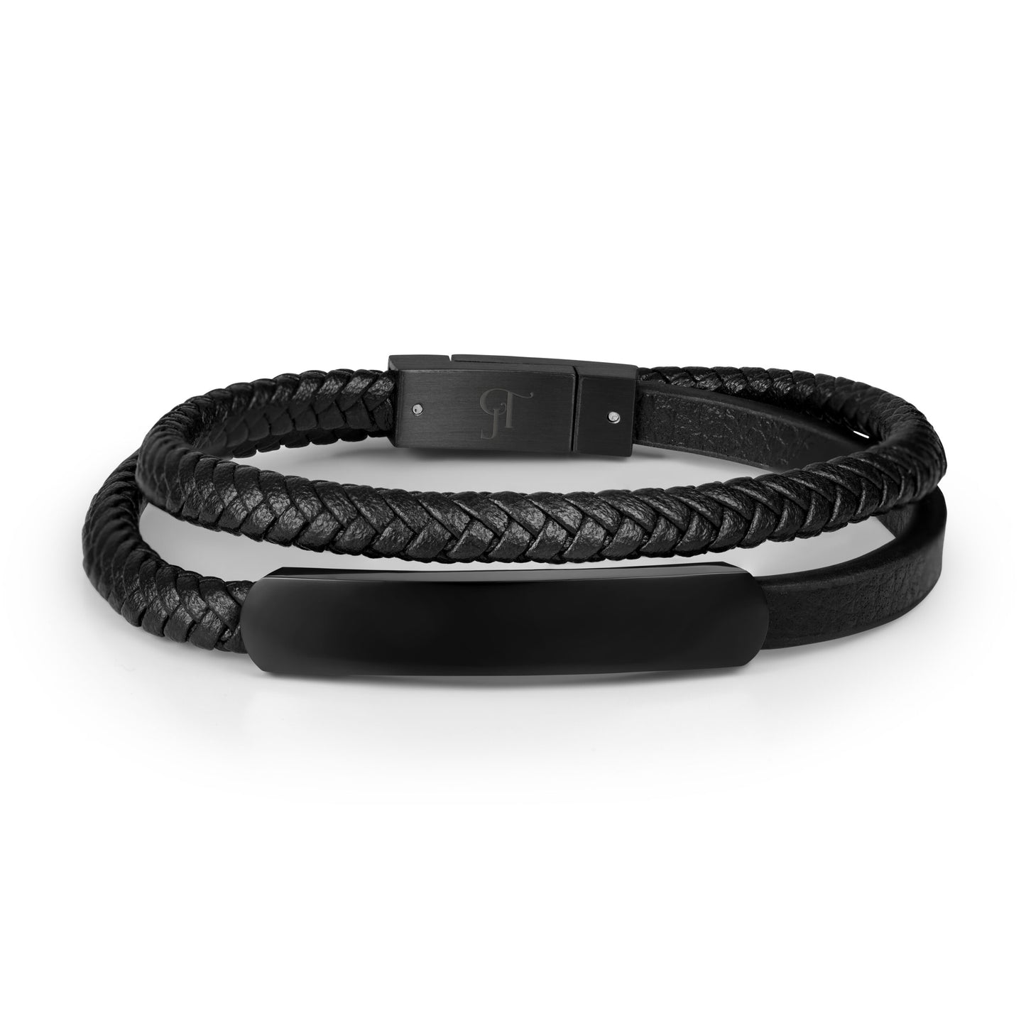 צמיד JETEM לגבר שתי שורות עור מתלפף