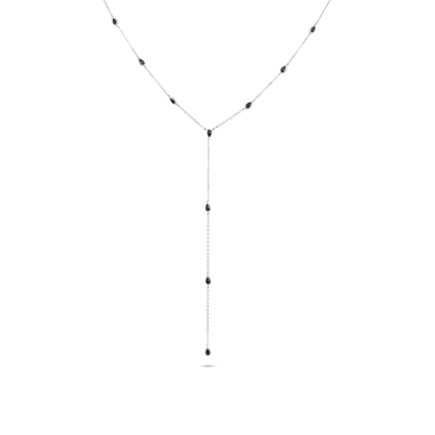 שרשרת כסף 925 עניבה עם תליוני טיפות