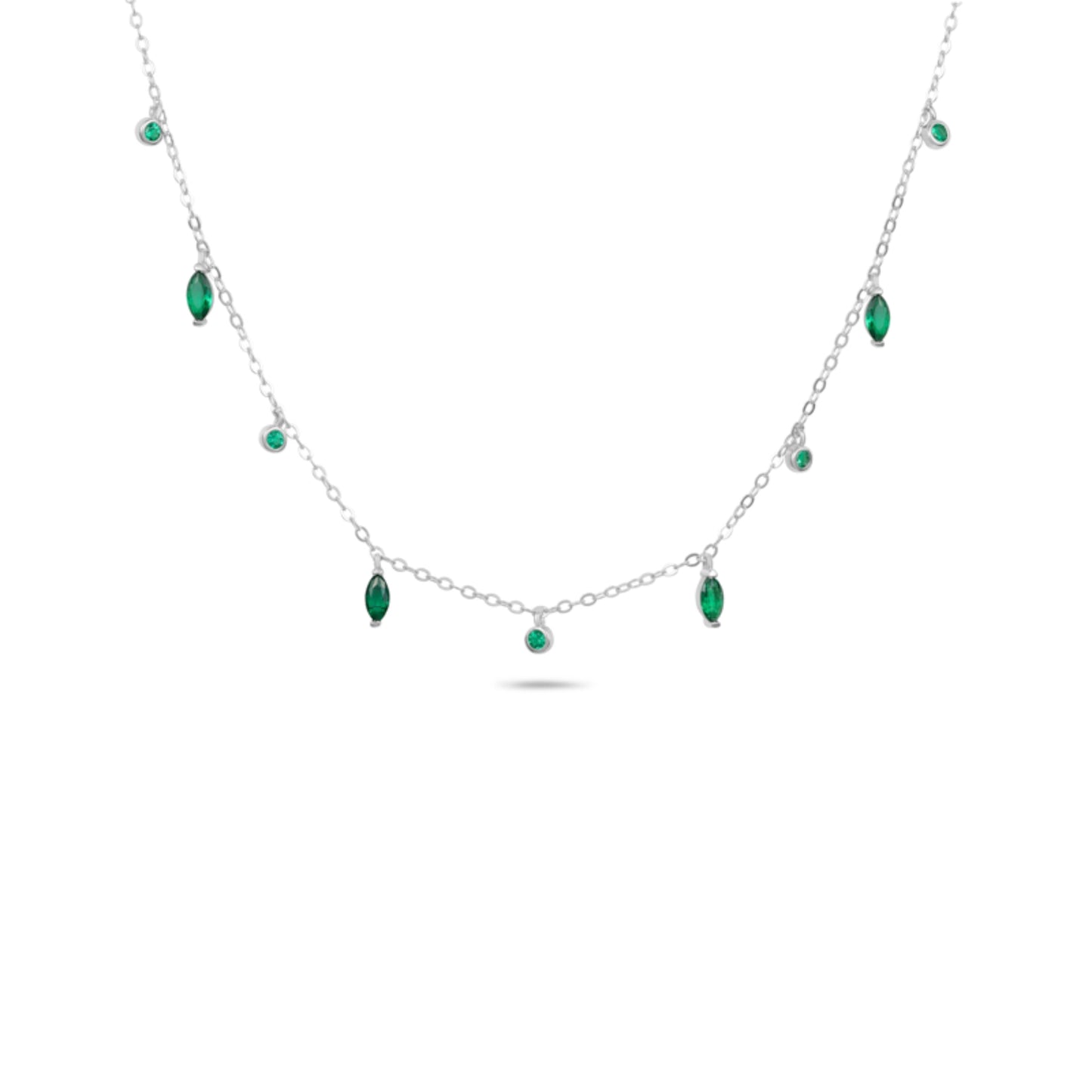 שרשרת צ'וקר כסף 925 עם תליוני טיפות