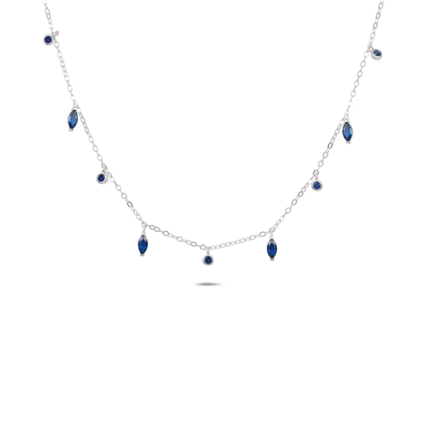 שרשרת צ'וקר כסף 925 עם תליוני טיפות