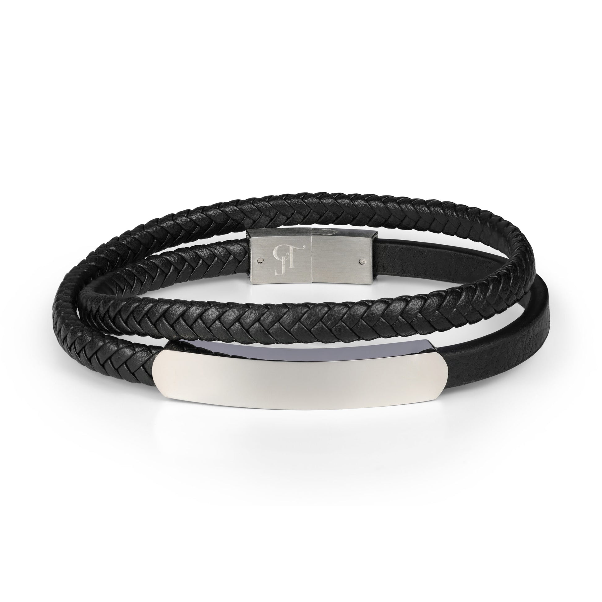 צמיד JETEM לגבר שתי שורות עור מתלפף