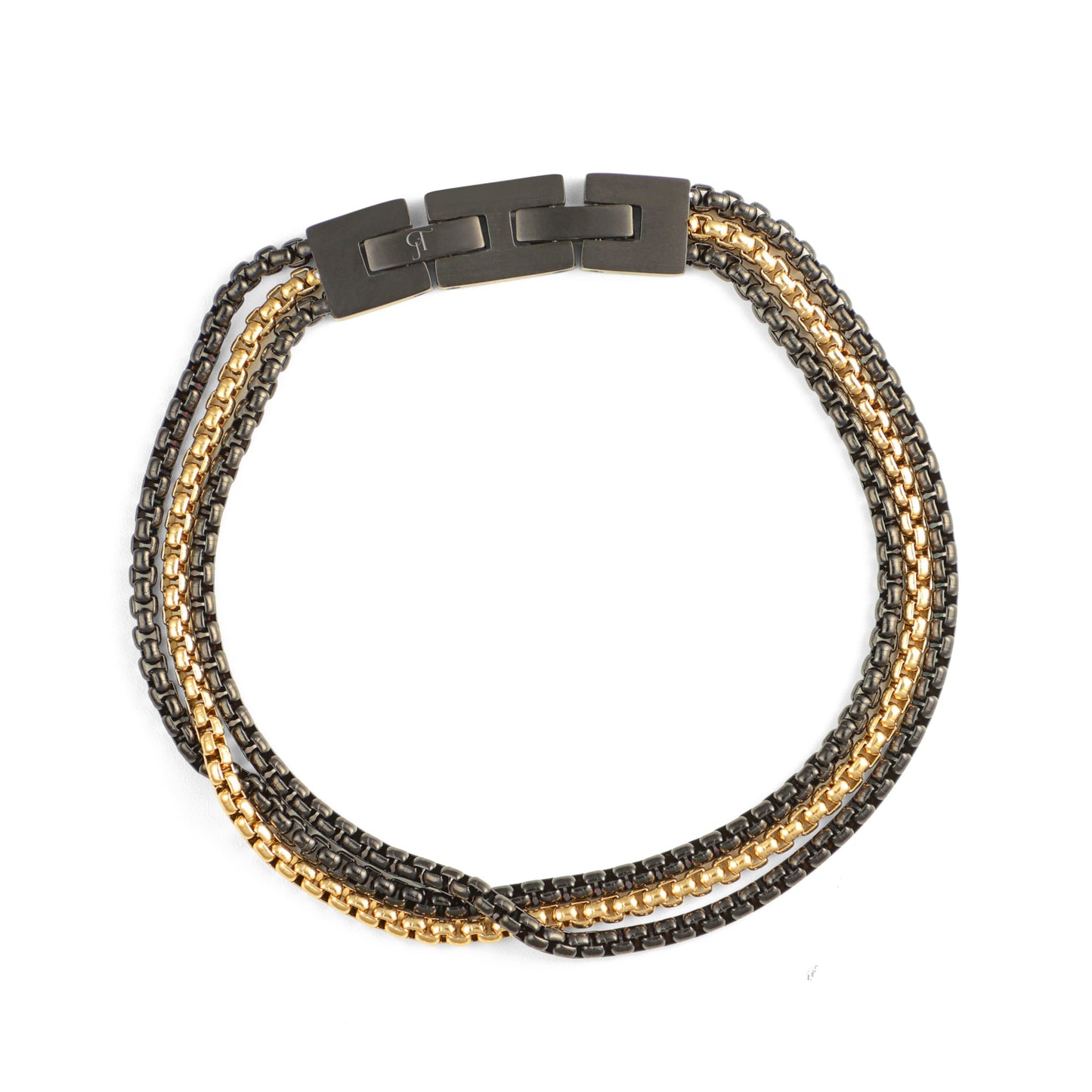 צמיד לגבר JETEM יוקרתי שלוש שורות סטיל