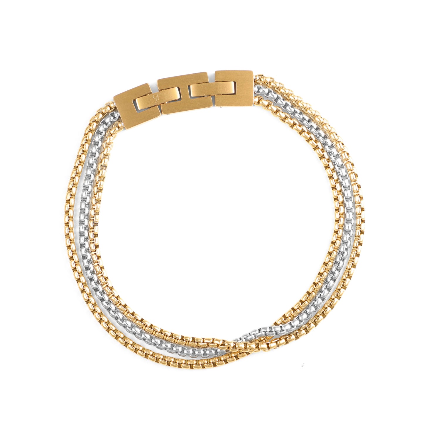 צמיד לגבר JETEM יוקרתי שלוש שורות סטיל