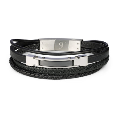 צמיד עור צמה לגבר יוקרתי JETEM