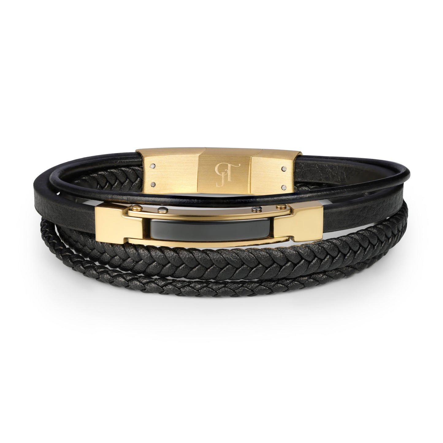 צמיד עור צמה לגבר יוקרתי JETEM