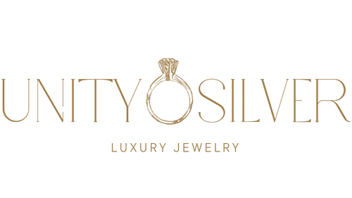 Unity Silver luxury jewelry logo on a white background