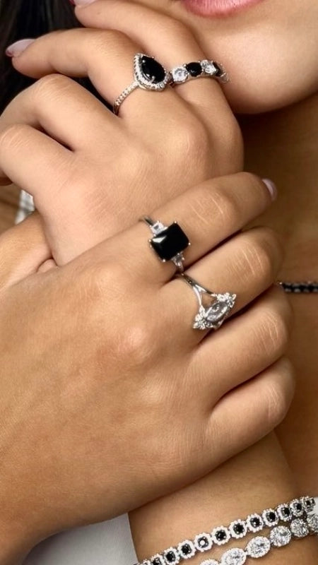 טבעת כסף  דגם סהר