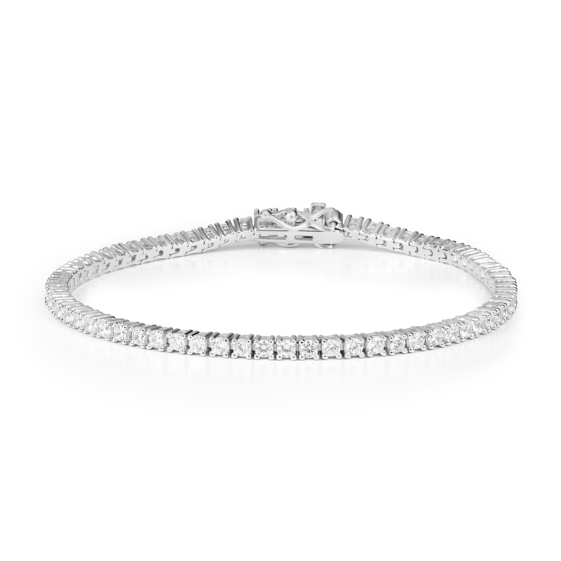 צמיד כסף טניס 2 מ"מ