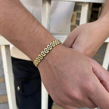 צמיד JETEM יוקרתי לגבר מפלדת אל חלד עם חוליות רחבות