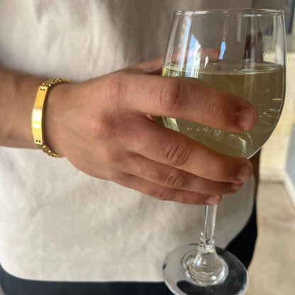 צמיד JETEM לגבר סטיל אלגנטי בעל חוליות רחבות בעיצוב ייחודי