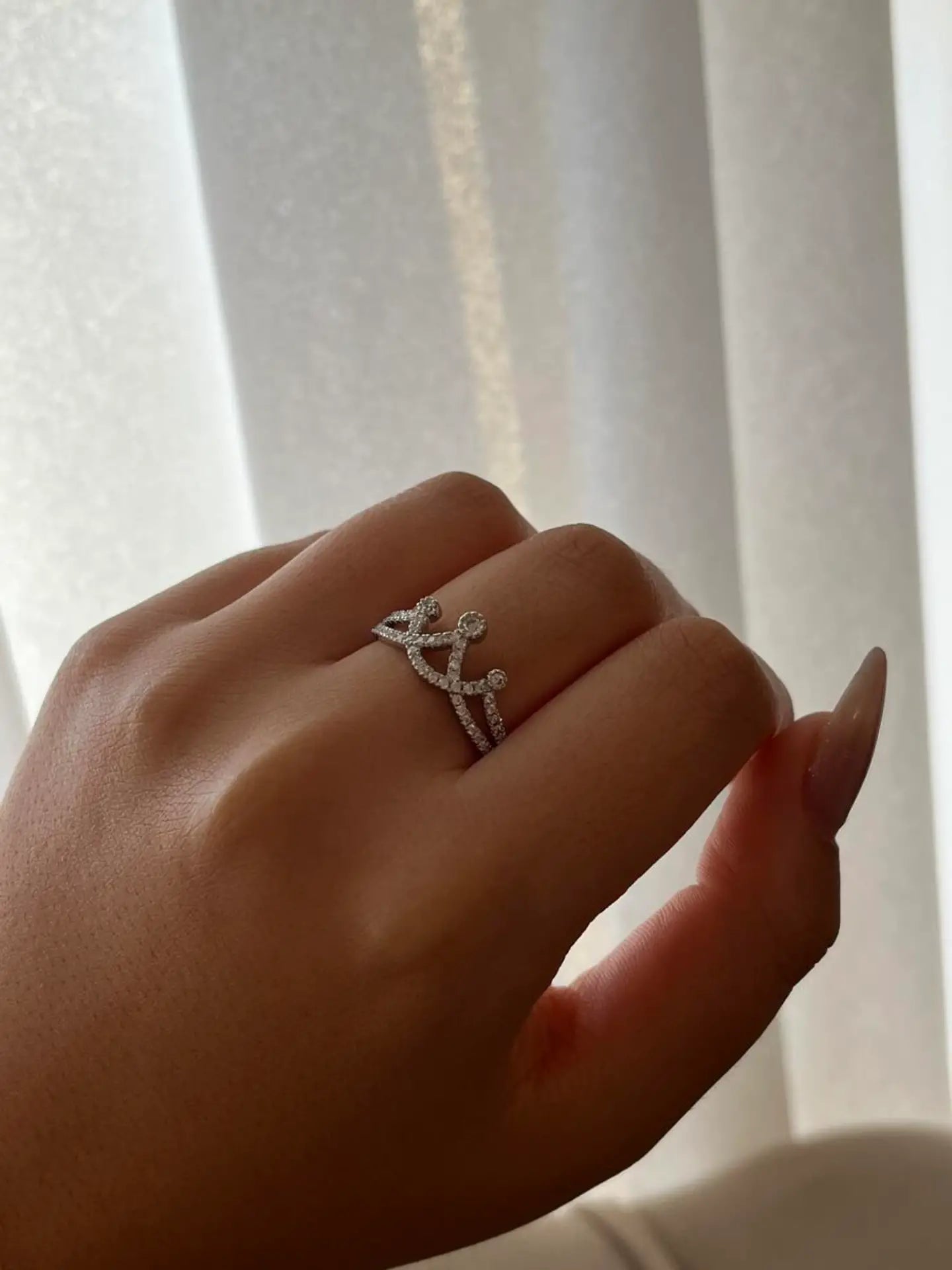 טבעת כסף "Crown "