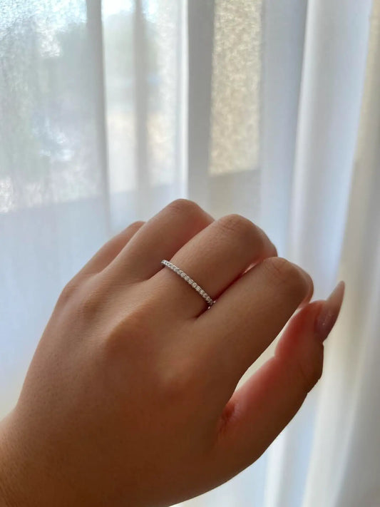 טבעת כסף טניס 1 מ"מ