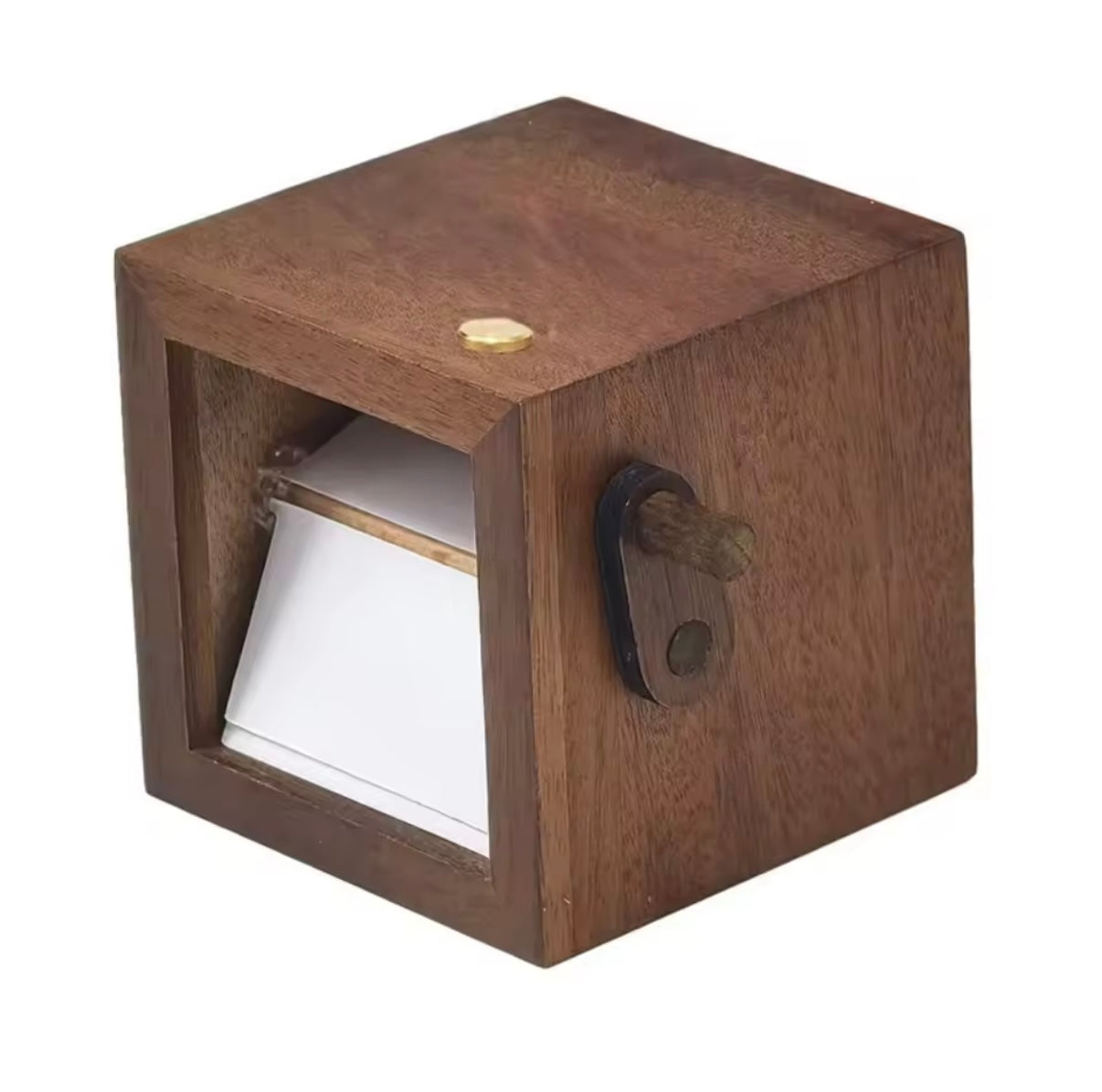 קוביית הרגעים – תיבת 8 תמונות מסתובבת בעיצוב עץ טבעי יוקרתי