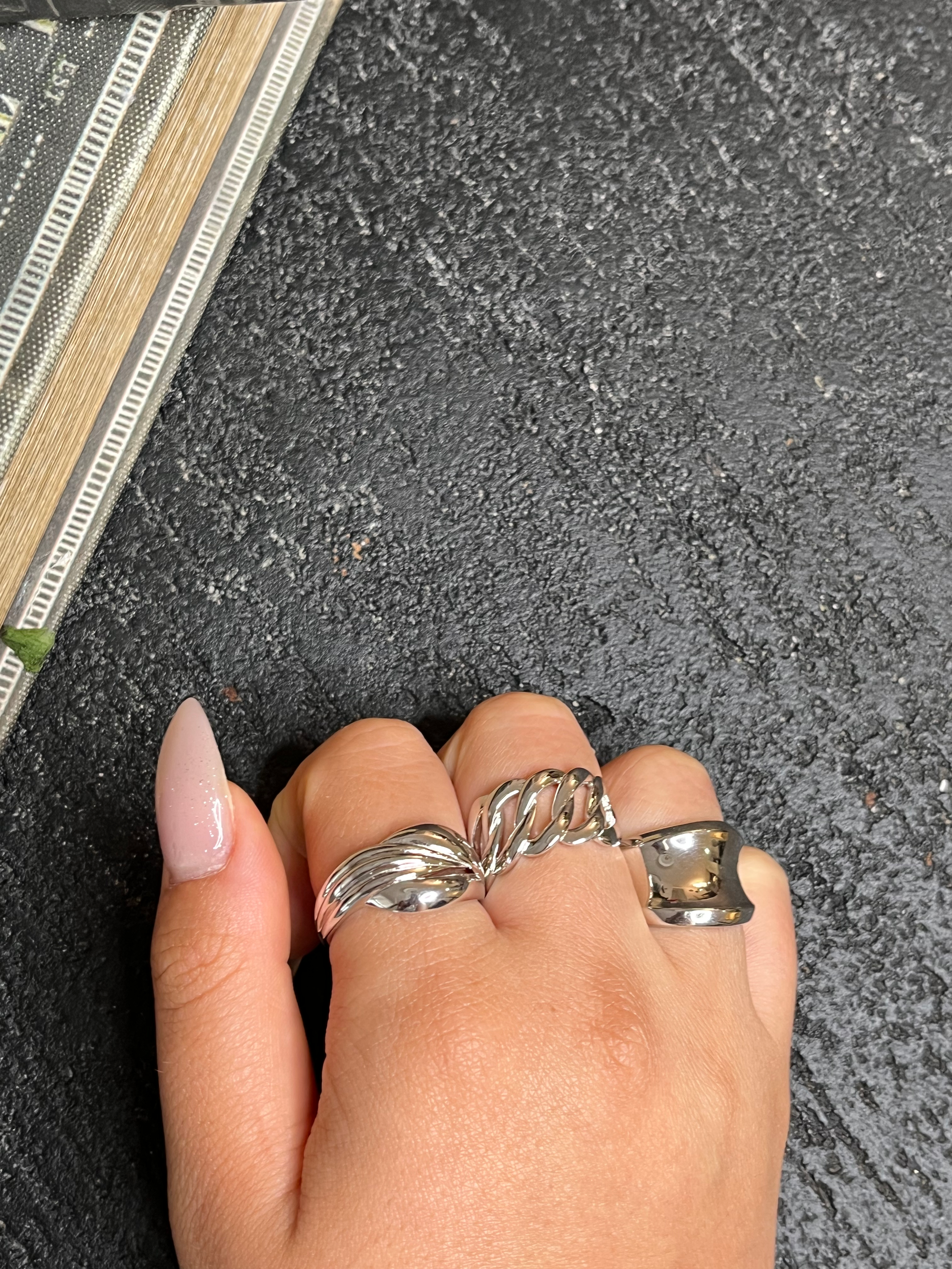 טבעת כסף 925  דגם חוליות עבות