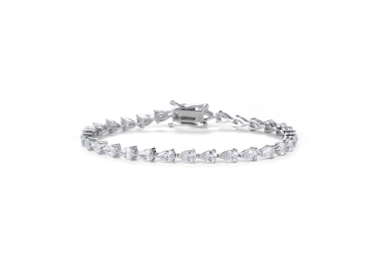 צמיד כסף טניס טיפות 5*3