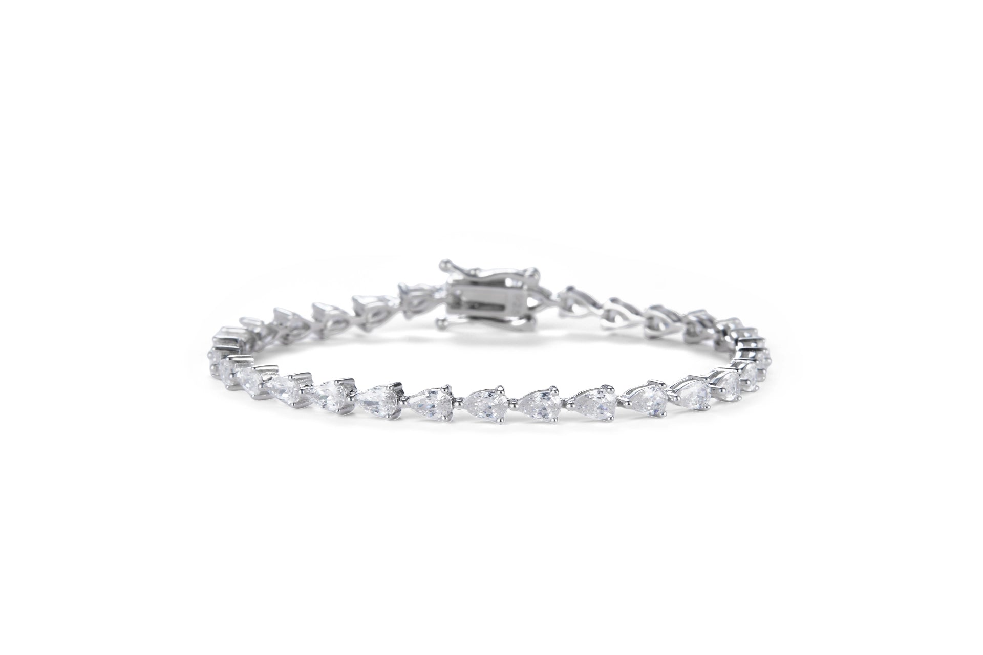 צמיד כסף טניס טיפות 5*3