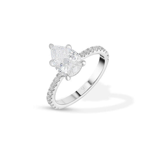 טבעת כסף טיפה