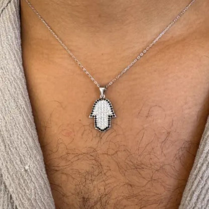 תליון חמסה מסגרת שחורה