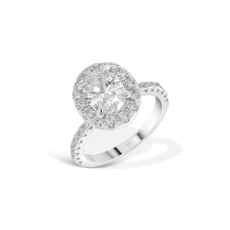 טבעת כסף אובלית יוקרתי