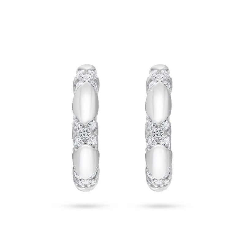 עגילי חישוק בעיצוב גיאומטרי