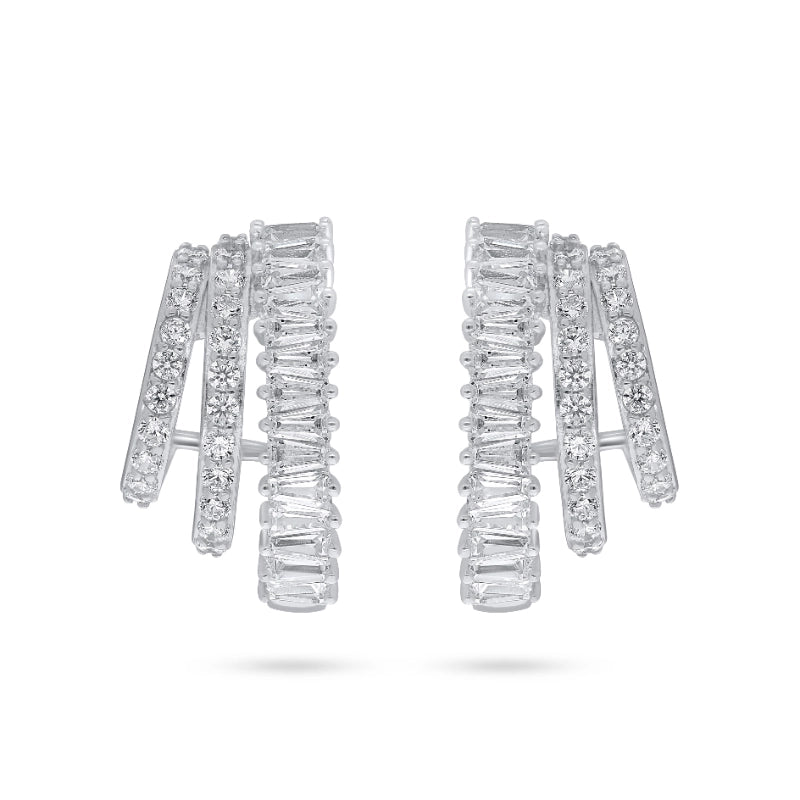 עגיל כסף בגט שורות