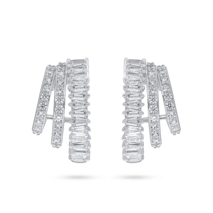 עגיל כסף בגט שורות