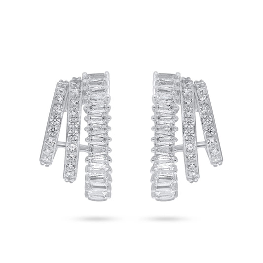 עגיל כסף בגט שורות