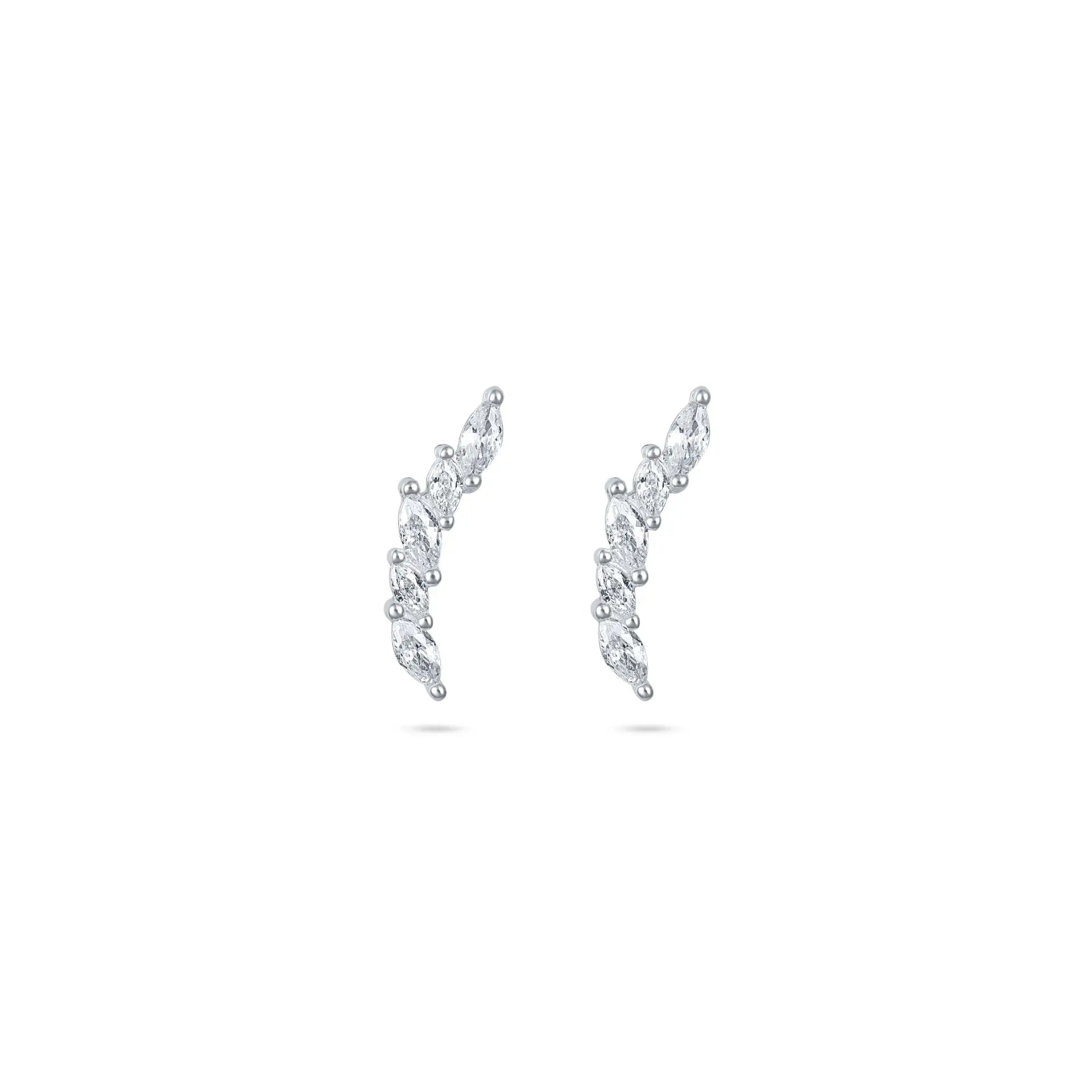 עגיל כסף צמוד מטפס טיפות