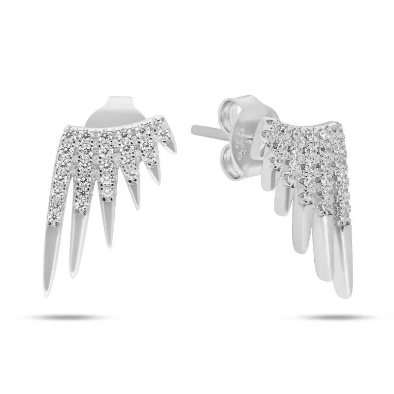 עגיל כסף כנפיים