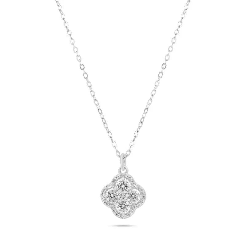 שרשרת כסף לתלתן מעוצב