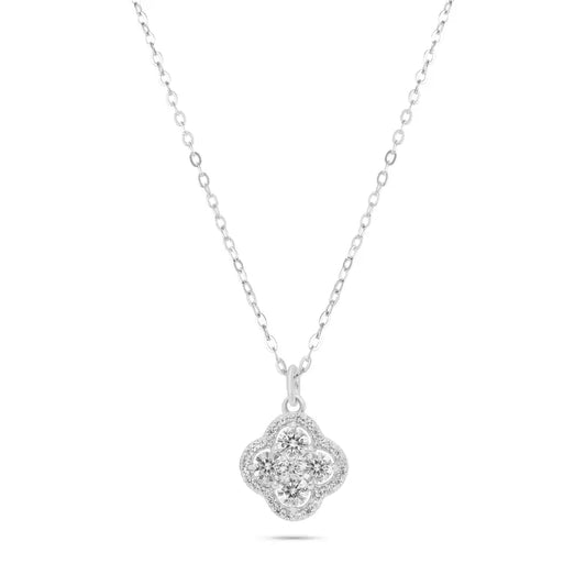 שרשרת כסף לתלתן מעוצב