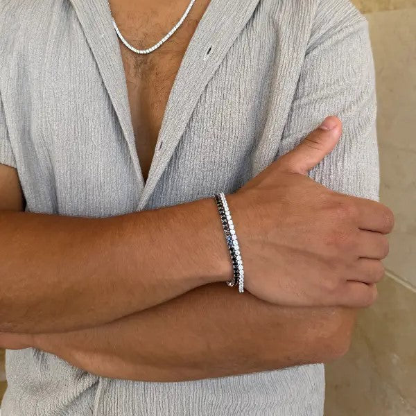 צמיד כסף טניס 3 מ"מ