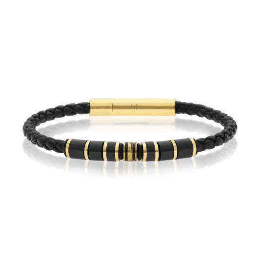 צמיד לגבר עור צמה Street Steel