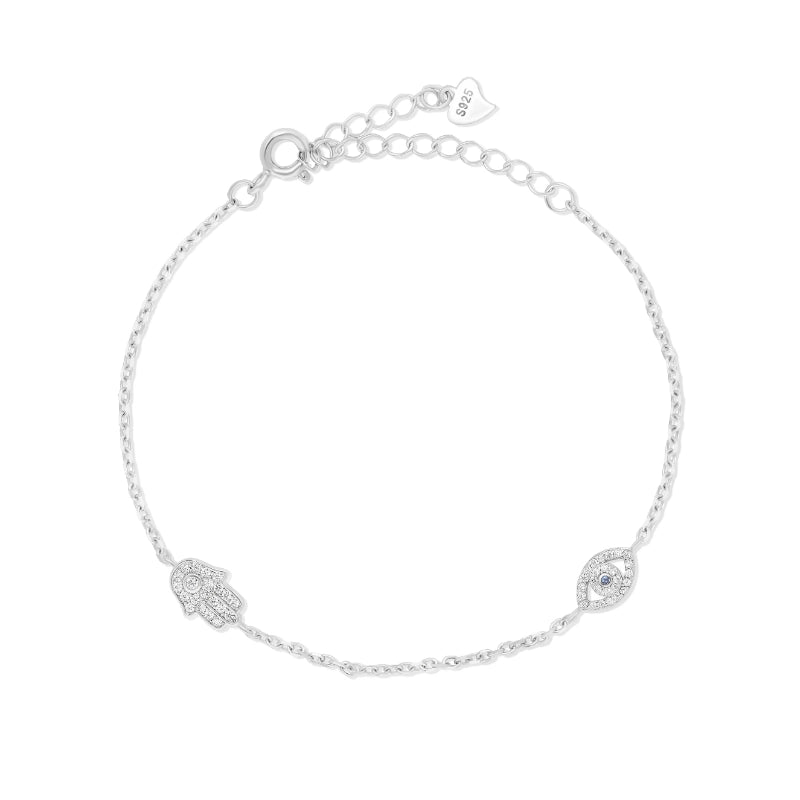 צמיד כסף חמסה ועין