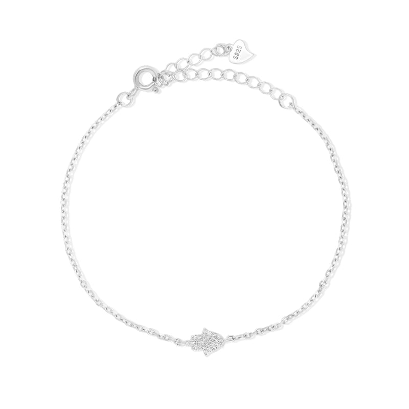 צמיד חמסה לרוחב משובץ