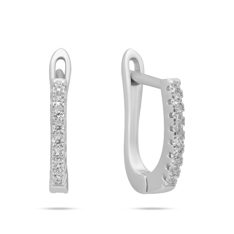 עגיל כסף חישוק אובלי