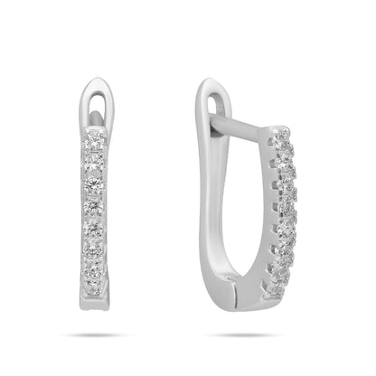 עגיל כסף חישוק אובלי