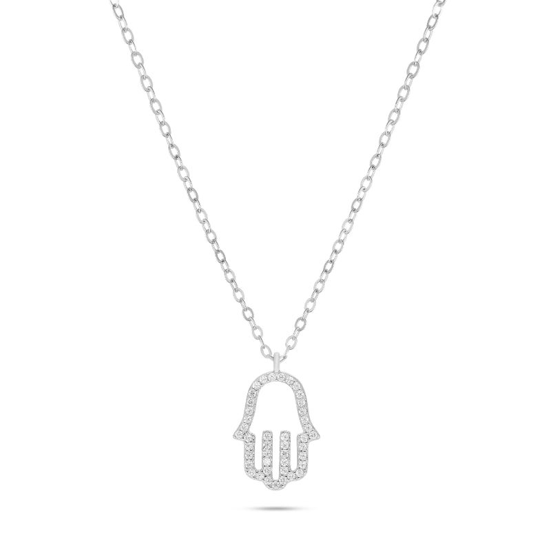 שרשרת כסף חמסה חלולה